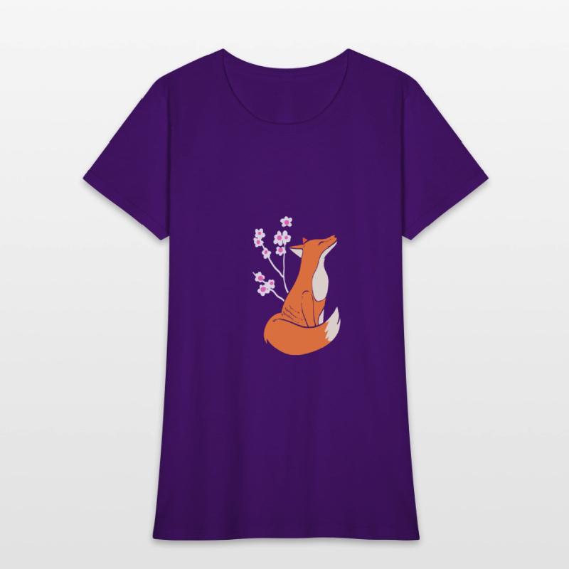 Fox Cherry Blossom Nature Person Gift