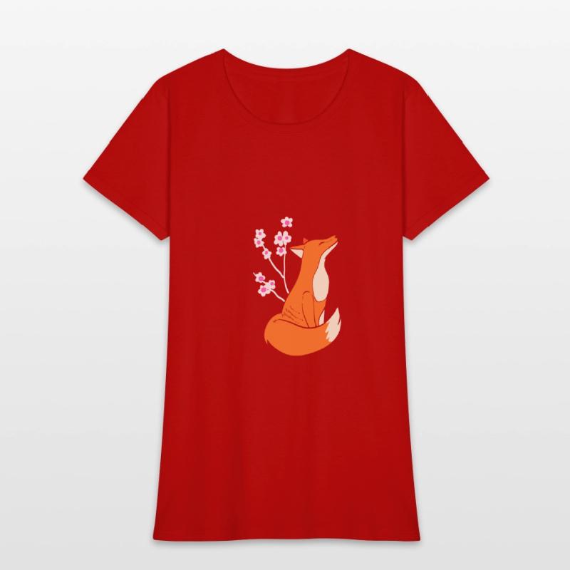 Fox Cherry Blossom Nature Person Gift