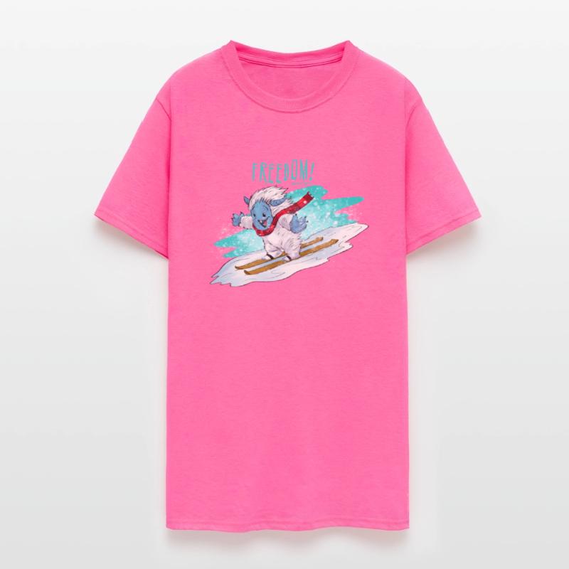 Freddy the Yeti skiing