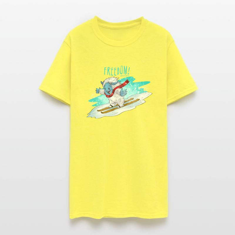 Freddy the Yeti skiing