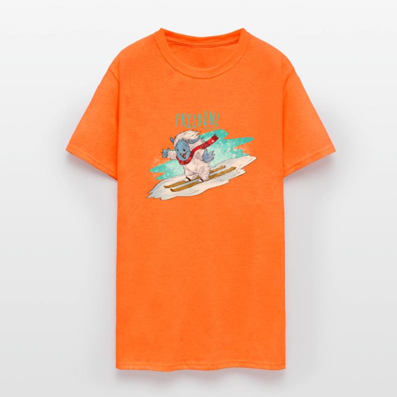 Freddy the Yeti skiing