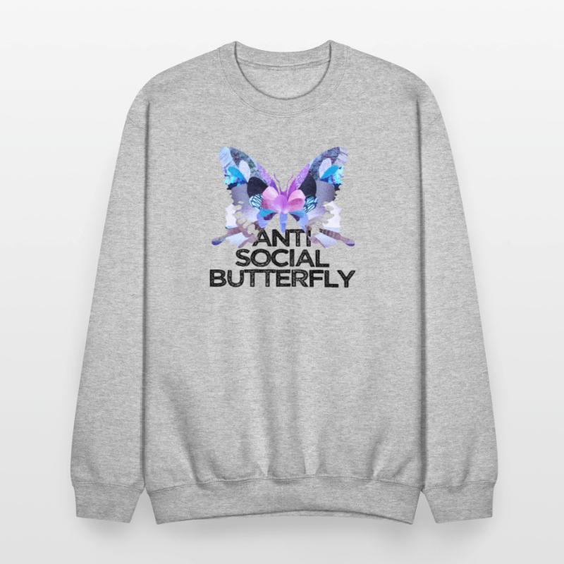 Funny ANTI SOCIAL BUTTERFLY collage art insect bug