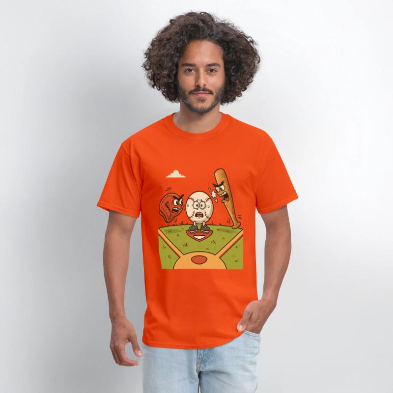 Funny Baseball Cartoon T shirt