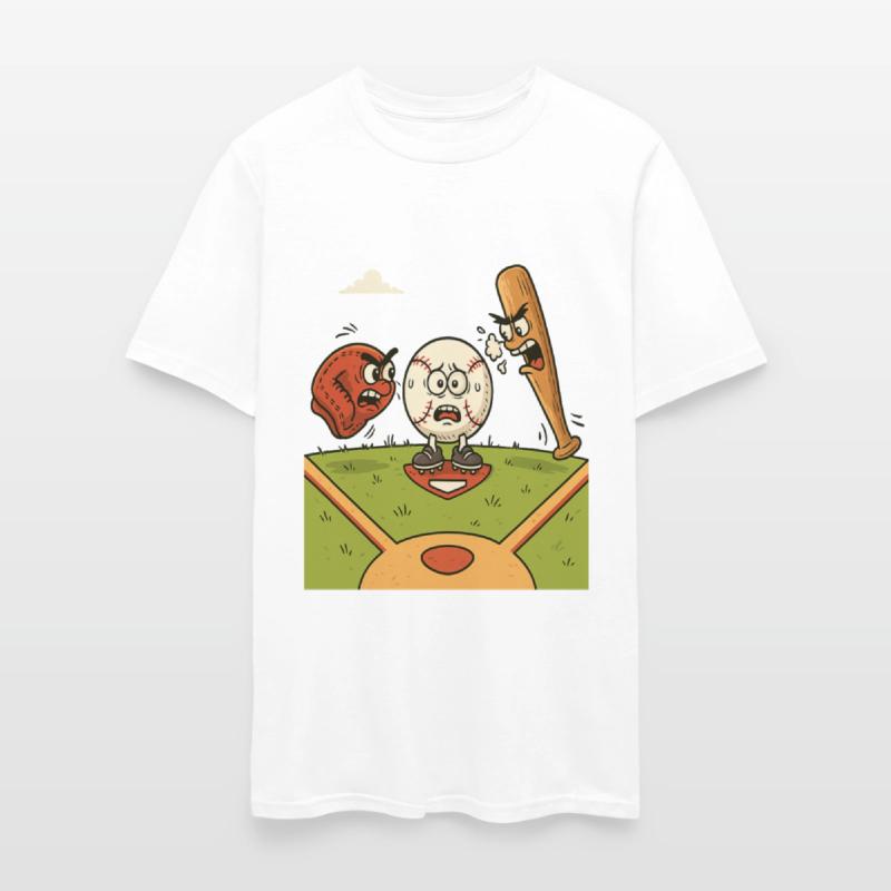 Funny Baseball Cartoon T shirt