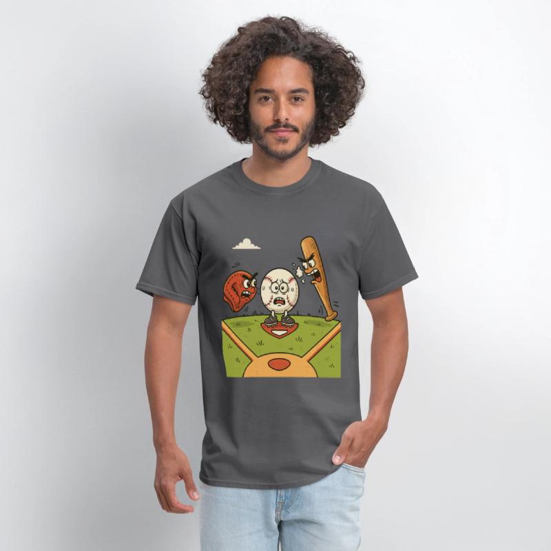 Funny Baseball Cartoon T shirt