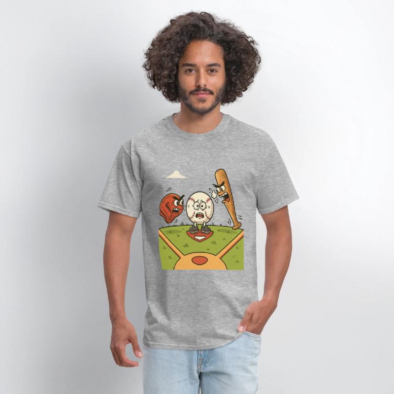 Funny Baseball Cartoon T shirt