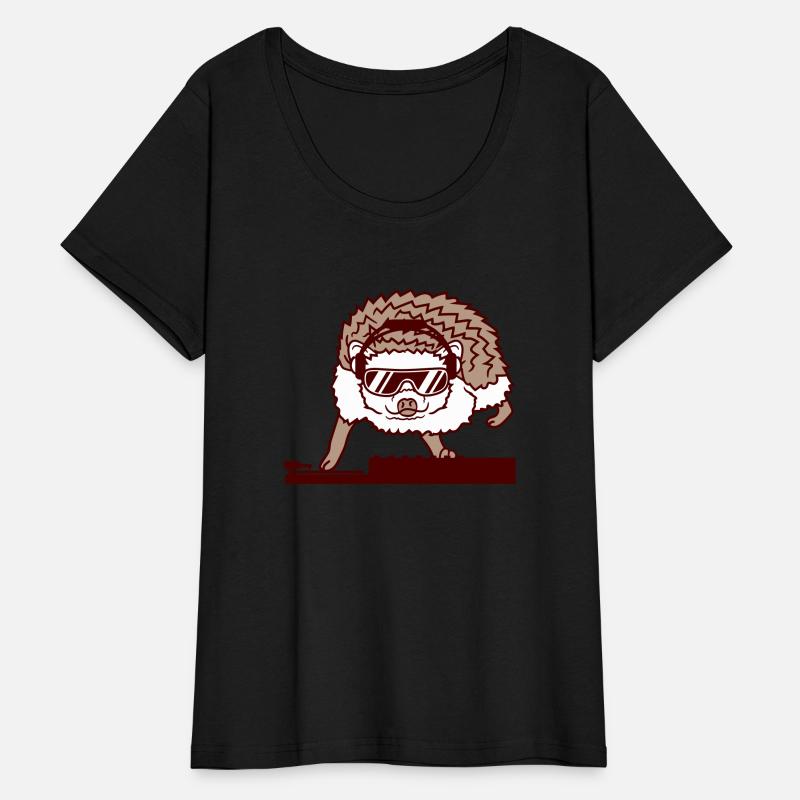 Funny Cool DJ Hedgehog Cute Animal Mixing Console
