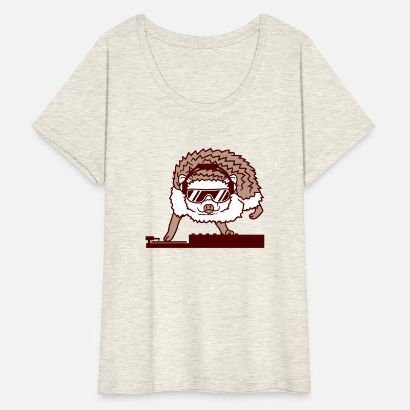 Funny Cool DJ Hedgehog Cute Animal Mixing Console