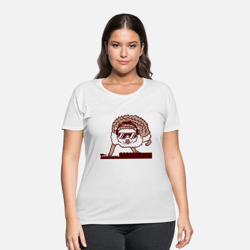 Funny Cool DJ Hedgehog Cute Animal Mixing Console