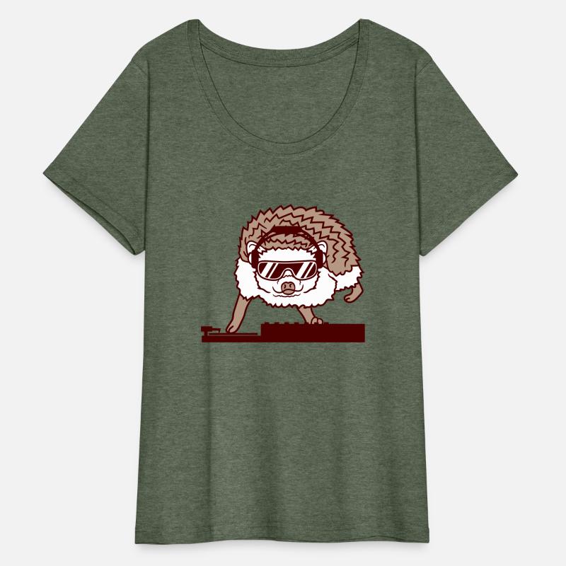 Funny Cool DJ Hedgehog Cute Animal Mixing Console