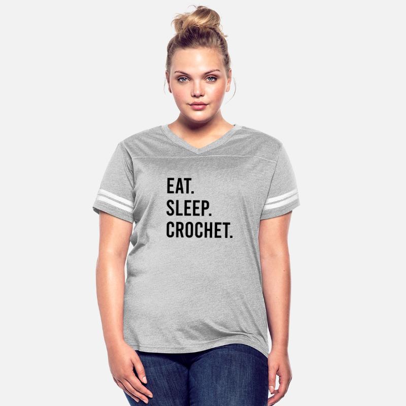 Funny Crochet Shirt, Crochet TShirt, Eat SleepTee