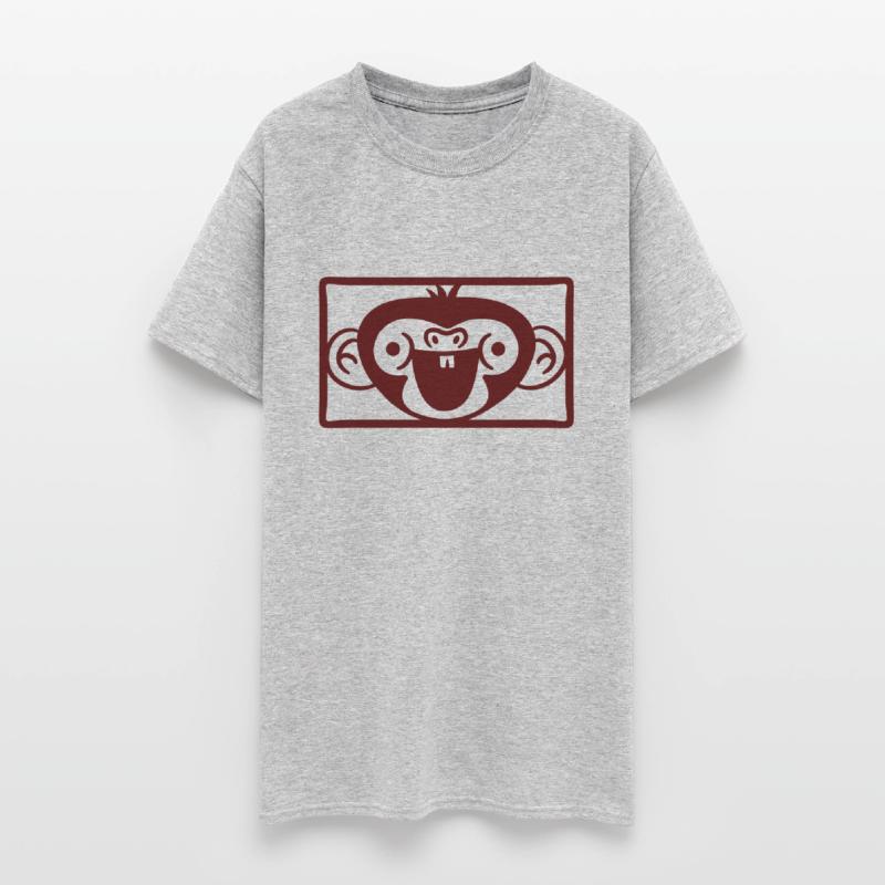 Funny Happy Monkey Head Laughing Face Rectangle