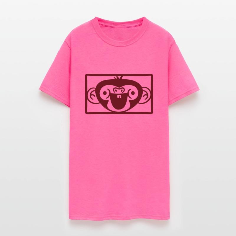 Funny Happy Monkey Head Laughing Face Rectangle