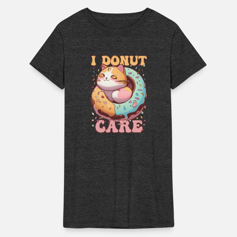 Funny Kawaii Cat Donut, I Donut Care