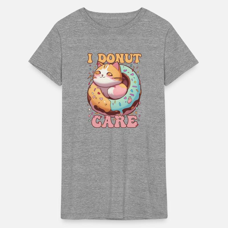 Funny Kawaii Cat Donut, I Donut Care