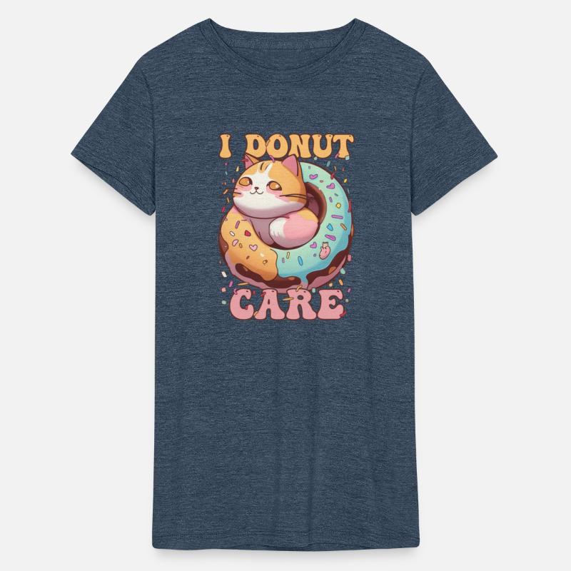 Funny Kawaii Cat Donut, I Donut Care