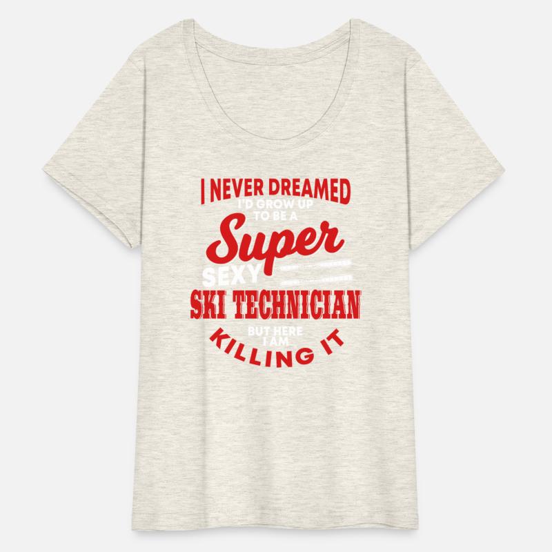 Funny Ski Technician Wear Ski Equipment