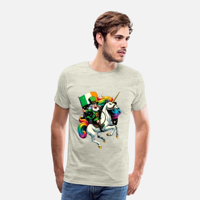 Funny Unicorn Riding Leprechaun St. Patrick's Day