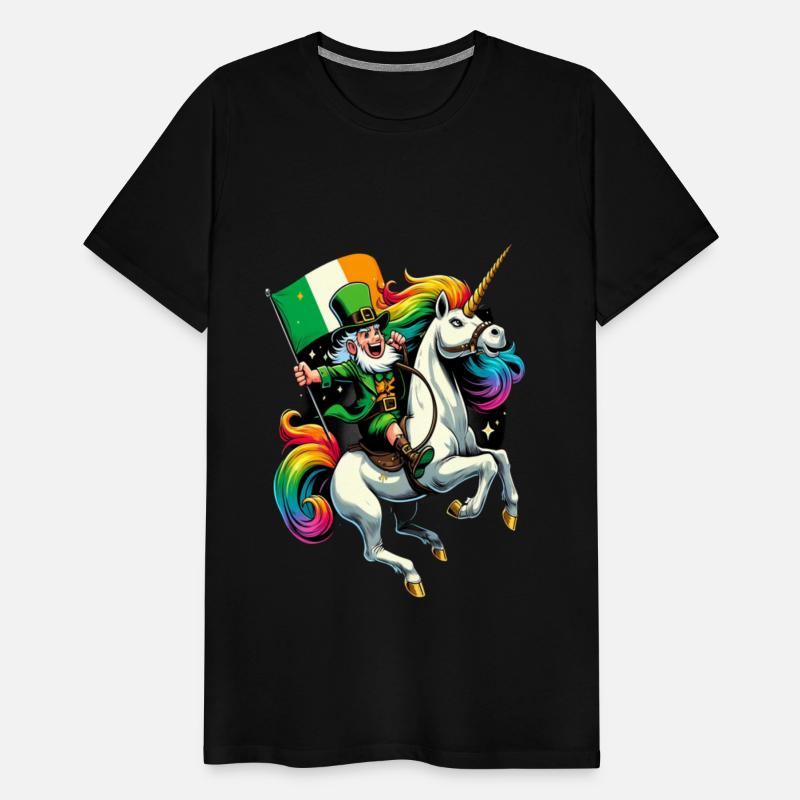 Funny Unicorn Riding Leprechaun St. Patrick's Day