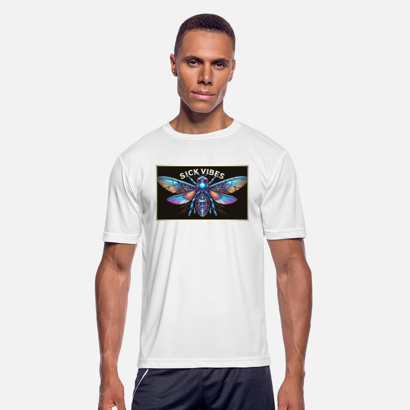 Futuristic Cyberpunk Mecha Moth with Neon Wings