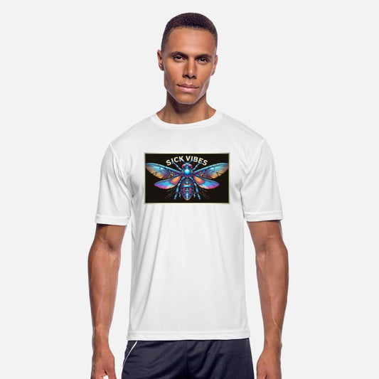 Futuristic Cyberpunk Mecha Moth with Neon Wings