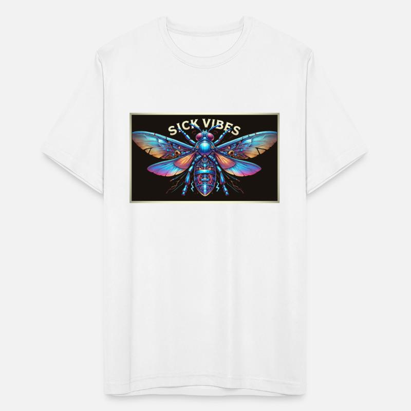 Futuristic Cyberpunk Mecha Moth with Neon Wings