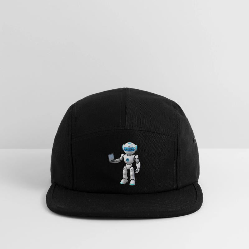 Futuristic Robot with Data Laptop Design