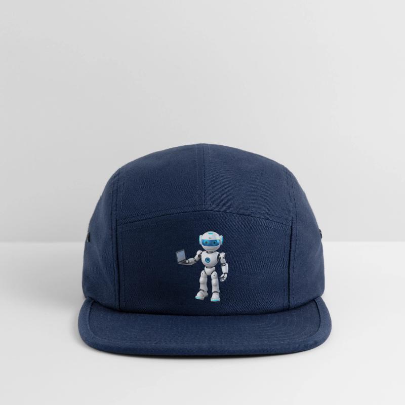 Futuristic Robot with Data Laptop Design