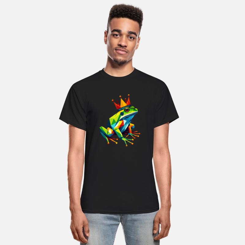 Geometric Polygon Colorful Frog King Queen Art