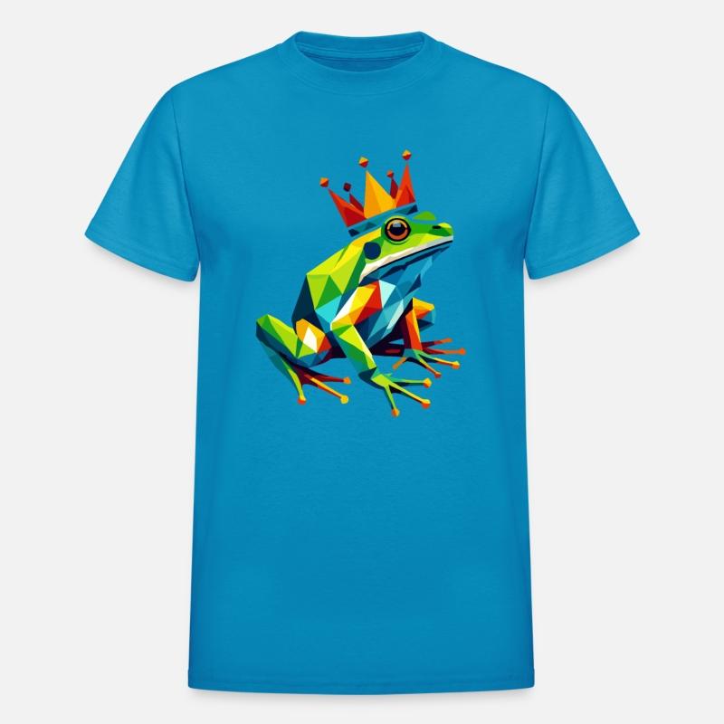 Geometric Polygon Colorful Frog King Queen Art