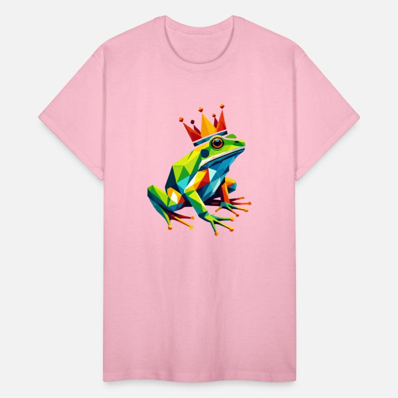 Geometric Polygon Colorful Frog King Queen Art