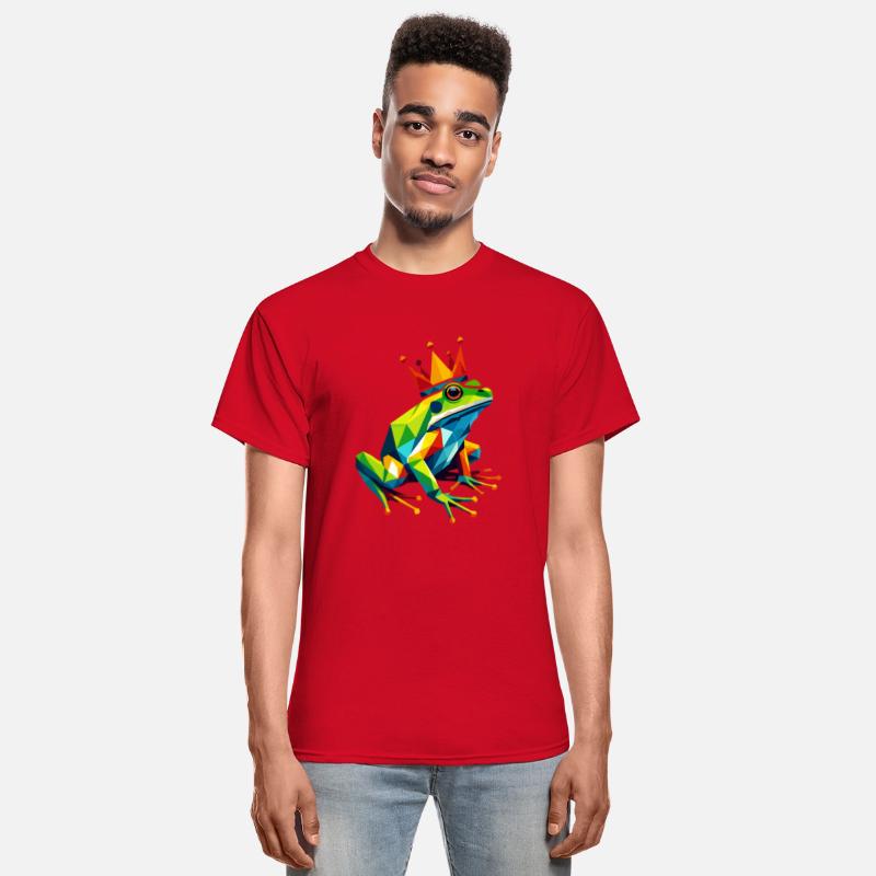 Geometric Polygon Colorful Frog King Queen Art