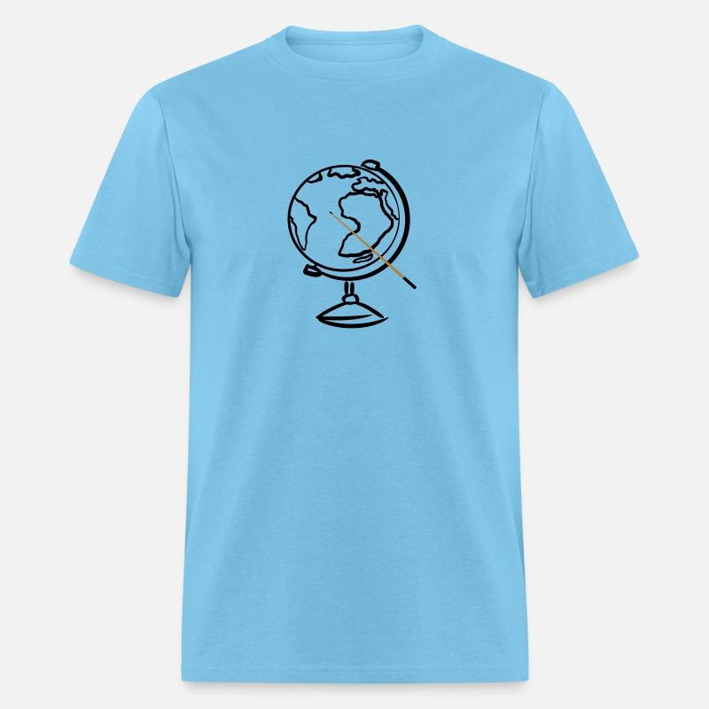 Globe with Pointer stick. Geography. Education.