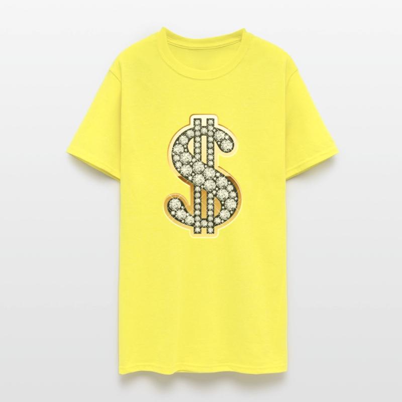 Golden Dollar Sign with Diamonds