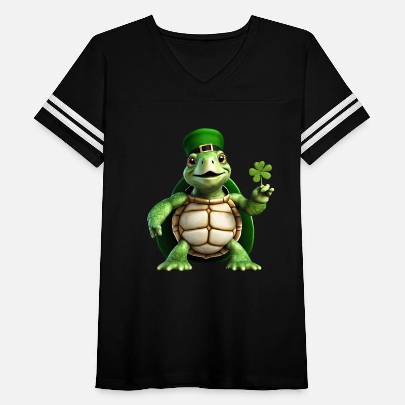 Green turtle celebrating St. Patrick's Day.