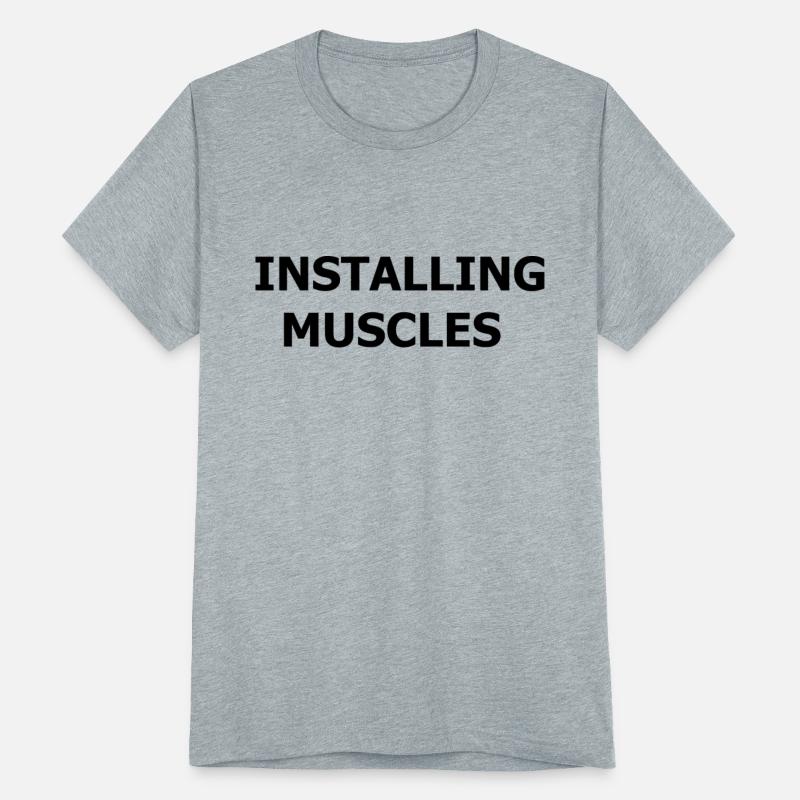 Gym Shirt Installing Muscles