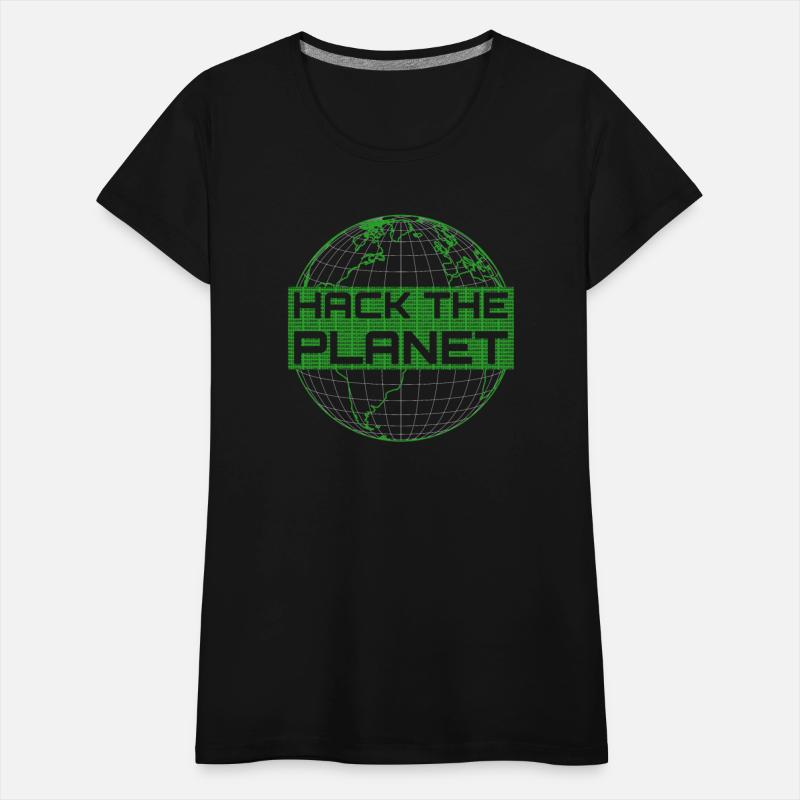 Hack the Planet - Green Globe Design for Hackers