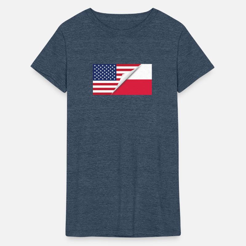 Half American Half Polish Flag