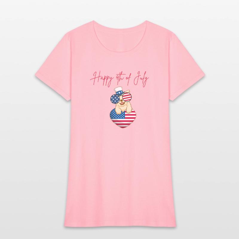 Happy Fourth of July with cute dog