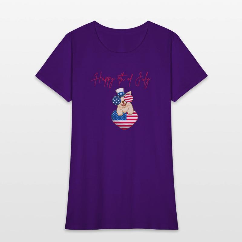 Happy Fourth of July with cute dog