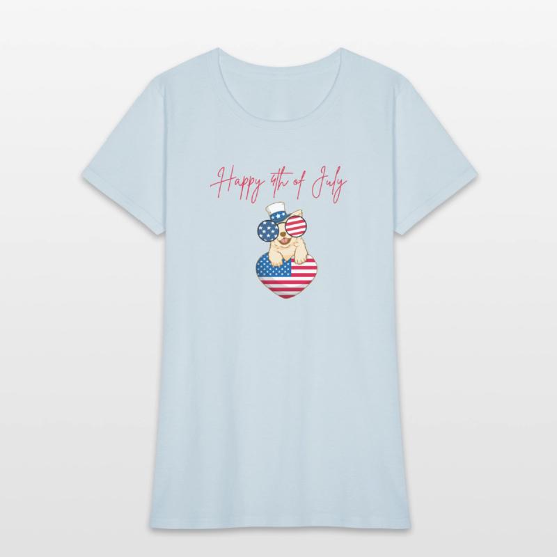 Happy Fourth of July with cute dog