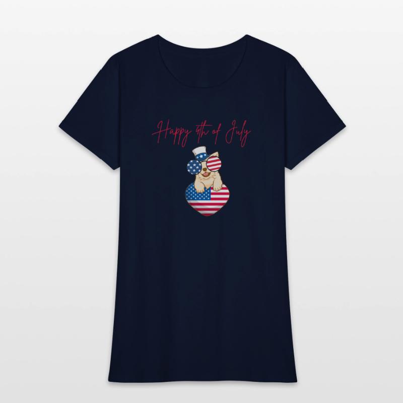 Happy Fourth of July with cute dog