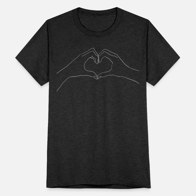 Heart hand gesture line drawing gift