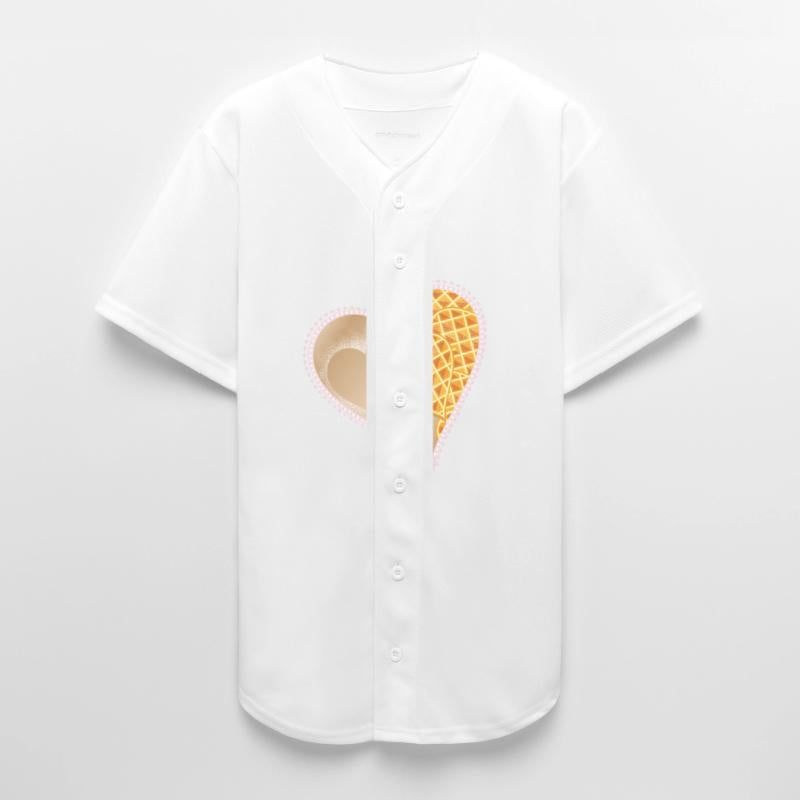 Heart-shaped waffles with powdered sugar