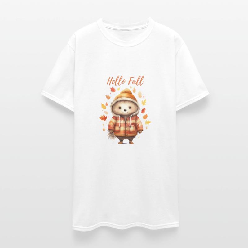 Hello Fall, Hedgehog, Falling Leaves