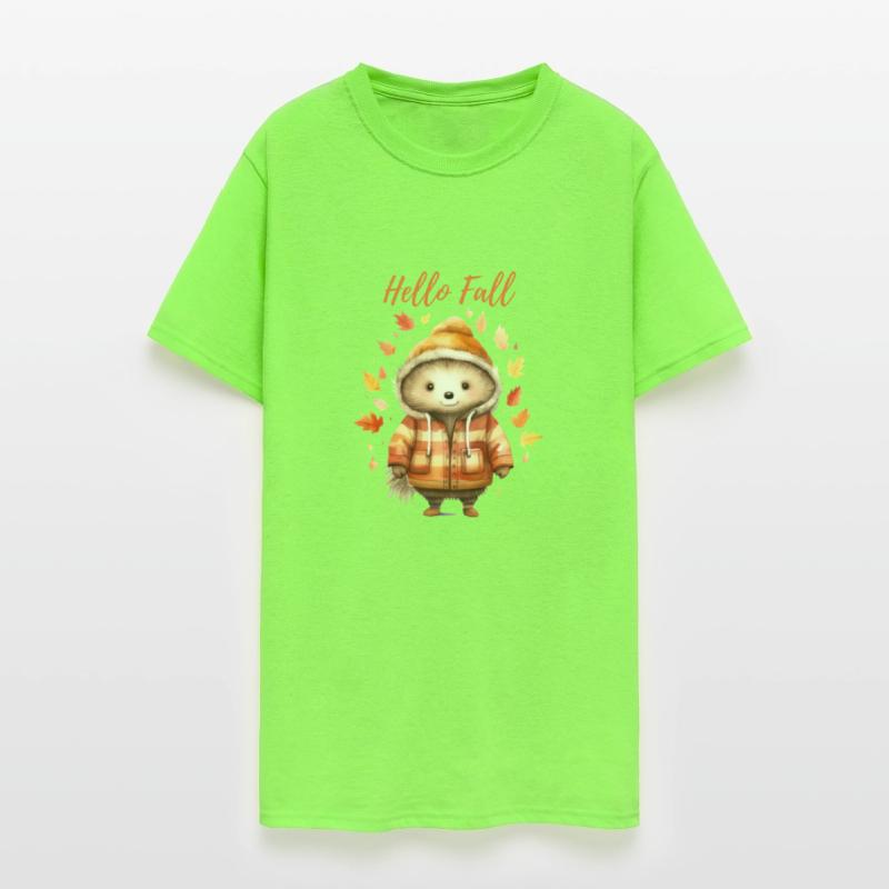 Hello Fall, Hedgehog, Falling Leaves