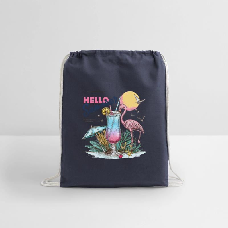 Hello Summer Flamingo & Cocktail T-Shirt