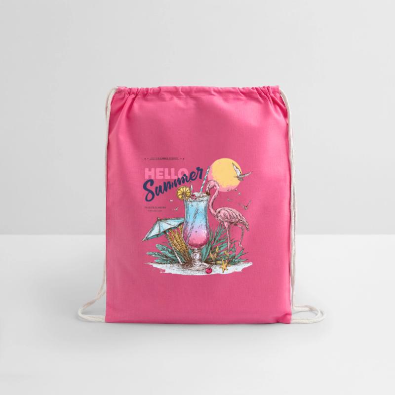 Hello Summer Flamingo & Cocktail T-Shirt