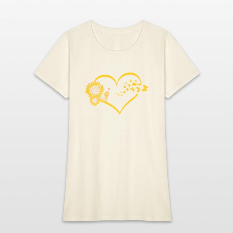 Hilarious Sunflower Heart Butterflies Bohemian