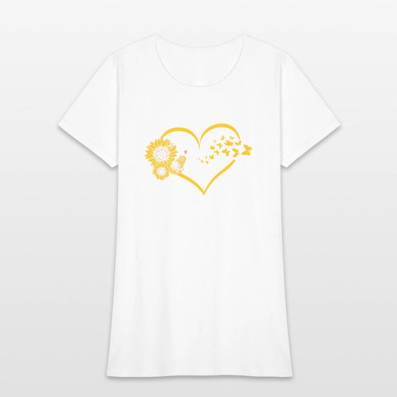 Hilarious Sunflower Heart Butterflies Bohemian